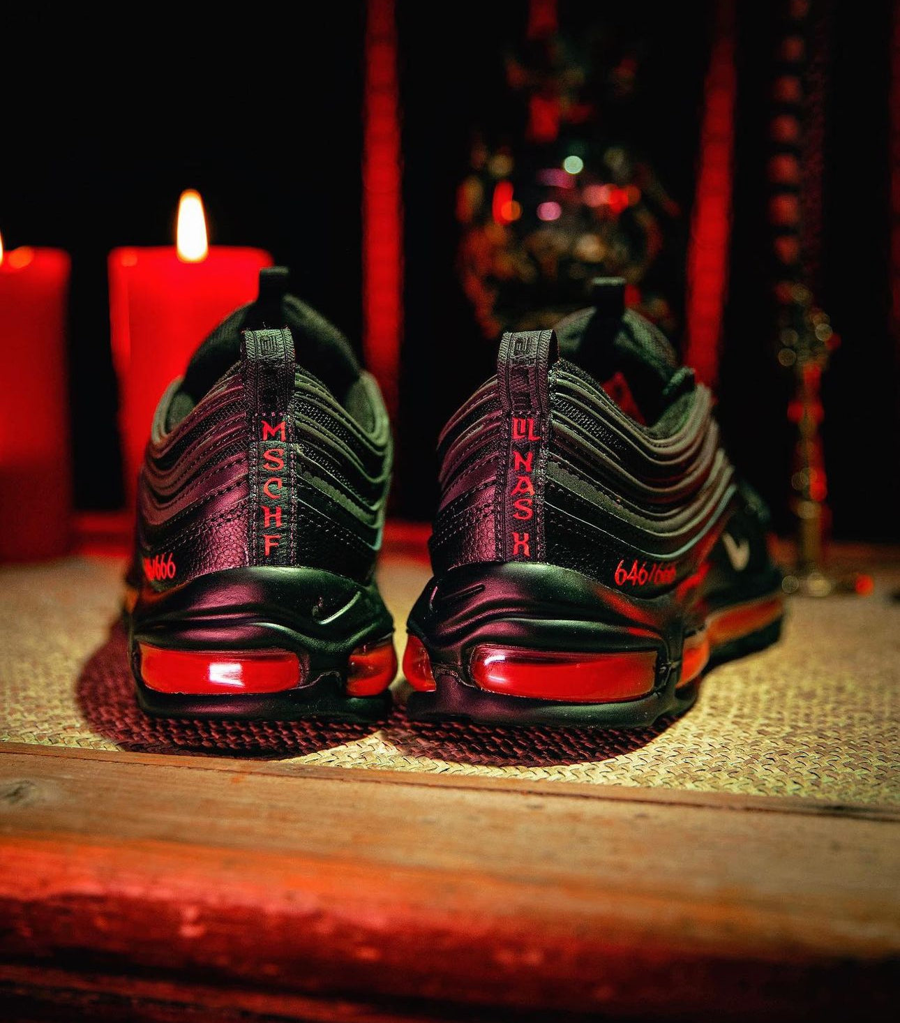 Lil Nas X MSCHF's Airmax 97 "Satan Shoes" – Red Sole Republic