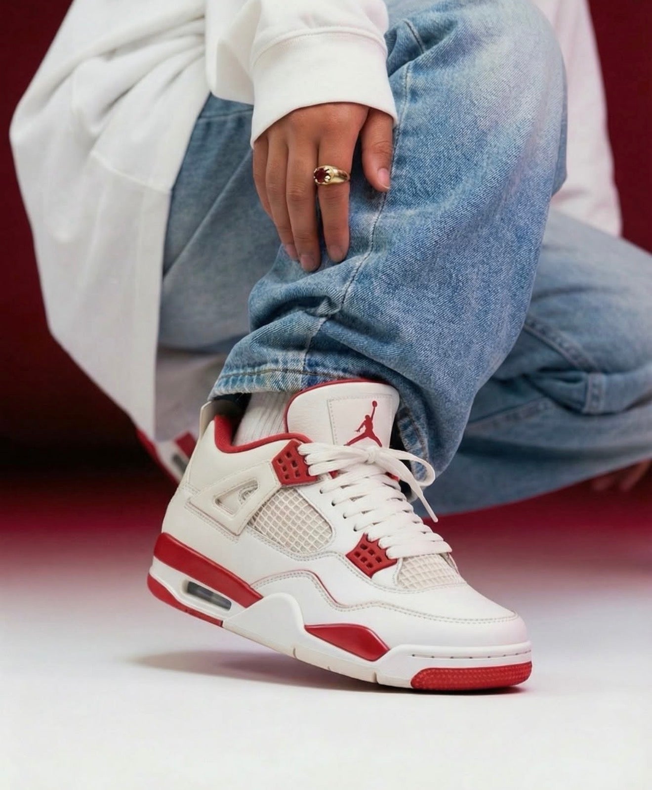 Air Jordan 4 Retro Valentine's Day Sierra Red