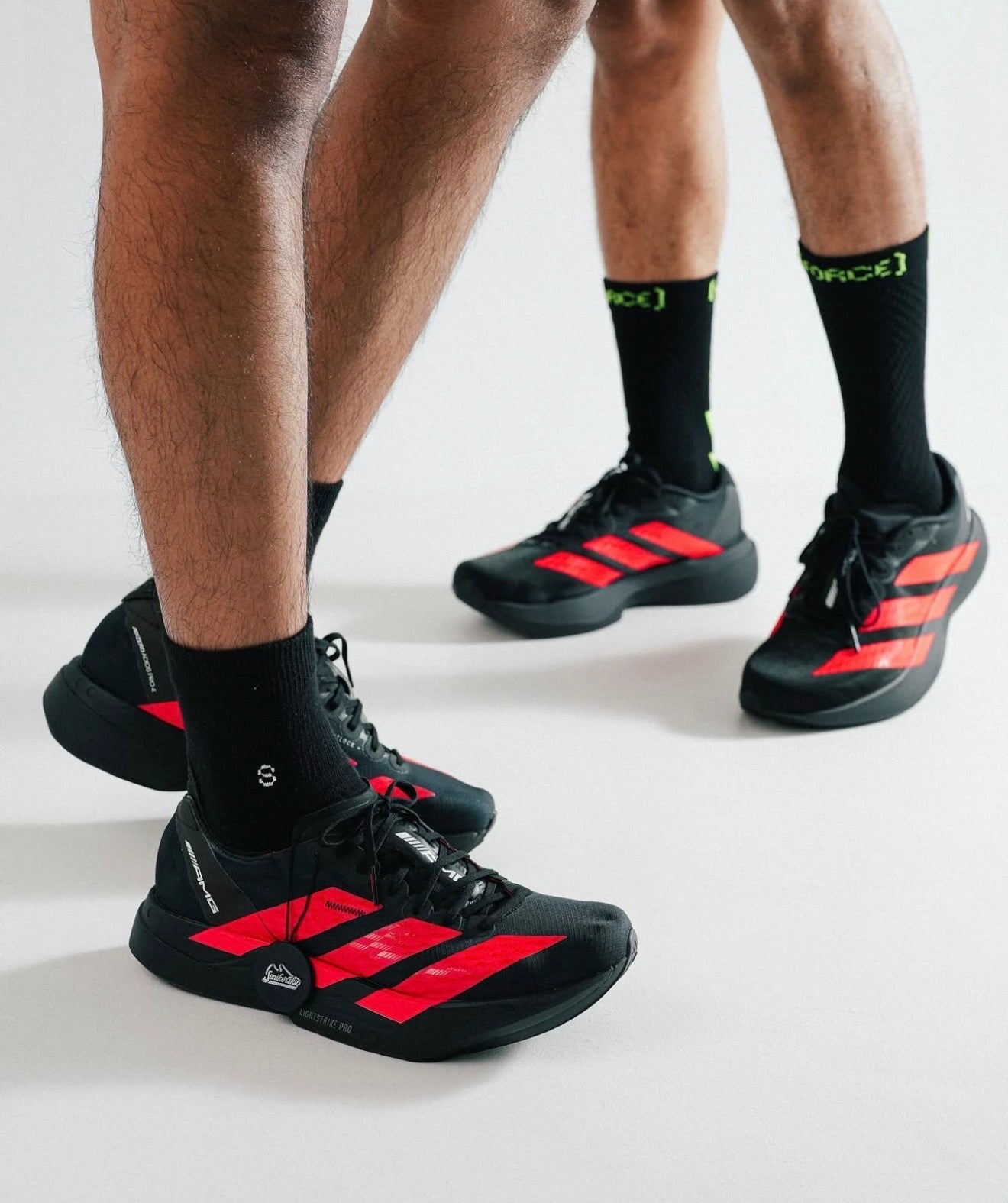 Adizero Adios Pro 4 Mercedes AMG Black Lucid Red