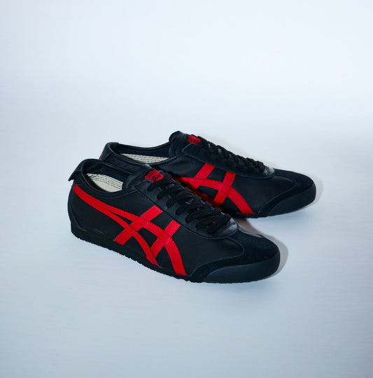 WMNs Mexico 66 Lace Up Black Classic Red