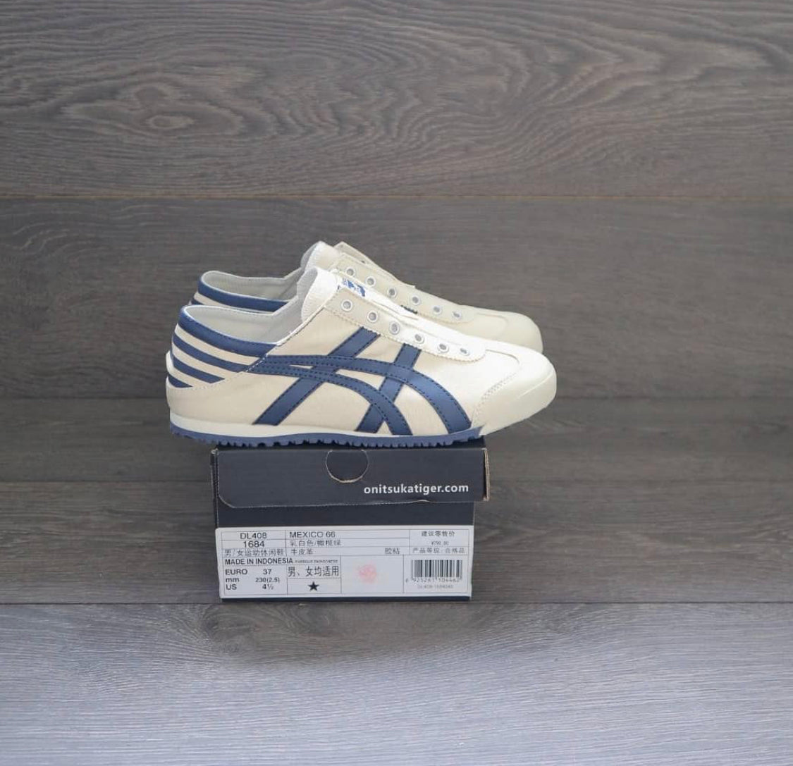 Onitsuka Tiger Mexico 66 Slipon - “Natural/Navy”