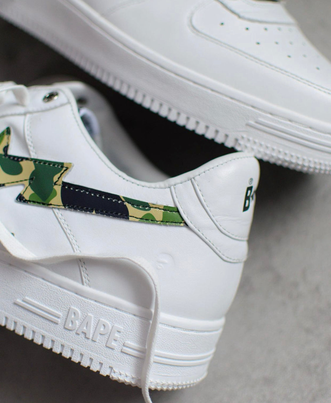 Bapesta Low ABC Camo White Green