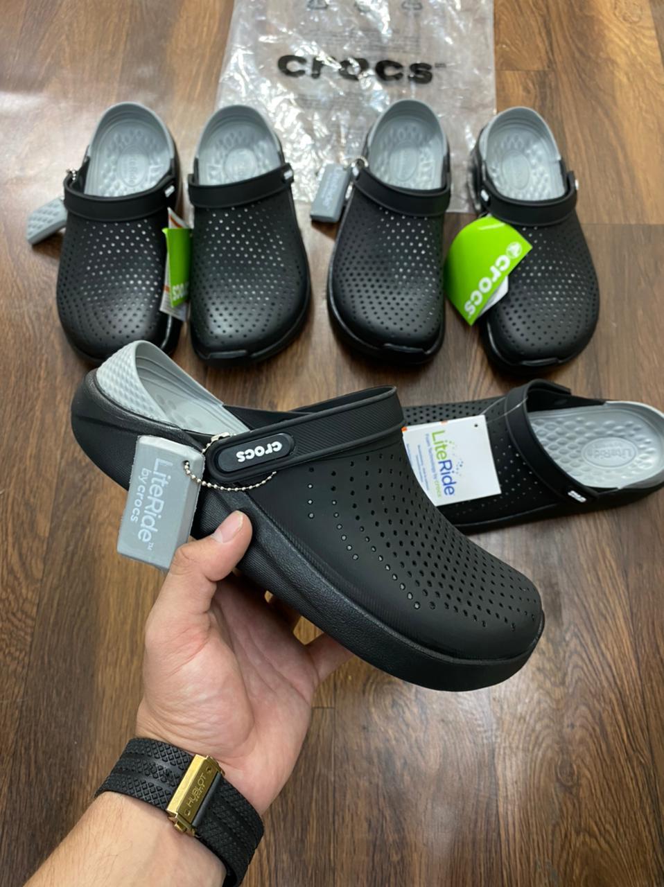 Crocs Lite Ride Red Color Crocs Literide Clog “Slate Grey” – Red Sole Republic